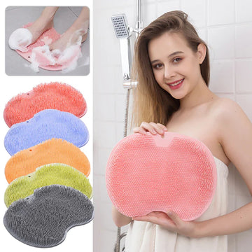 Exfoliating Shower Massage Scraper Back Brush Bath Mat Body Cleansing