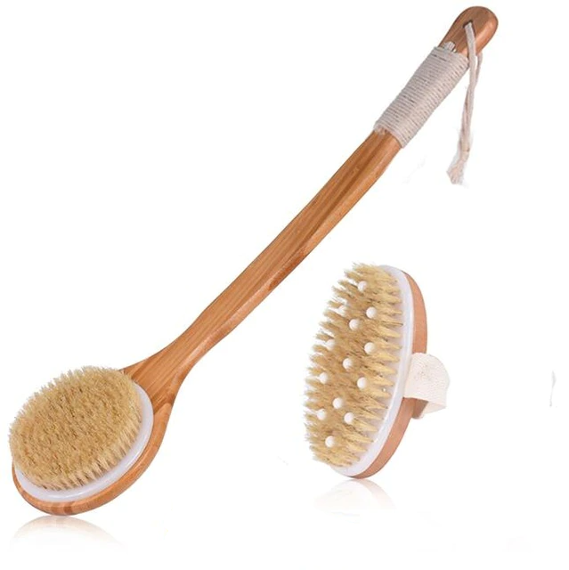BUTORY 2 Pcs Dry Brushing Body Brush Exfoliating Brush Body Scrubber Natural Bristle Body Brush Exfoliating Scrubber Natural Bristle Bath Shower Skin Sisal Naturals Fibers Care Exfoliates - View #9