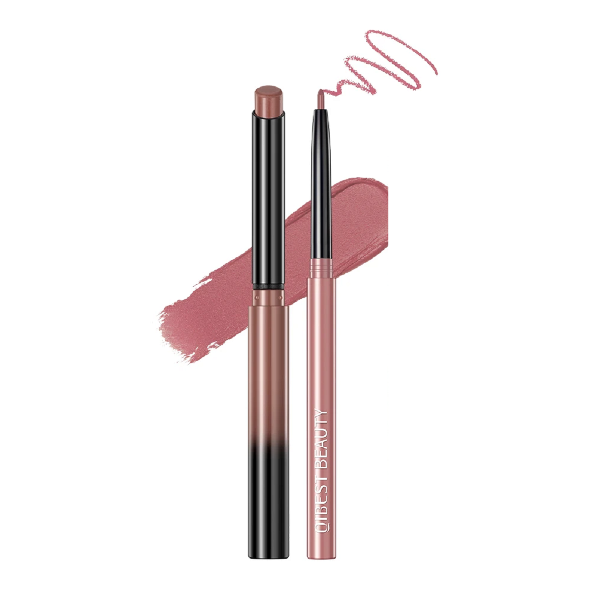 Matte Nude Lipstick Pen Waterproof Lip Liner Set