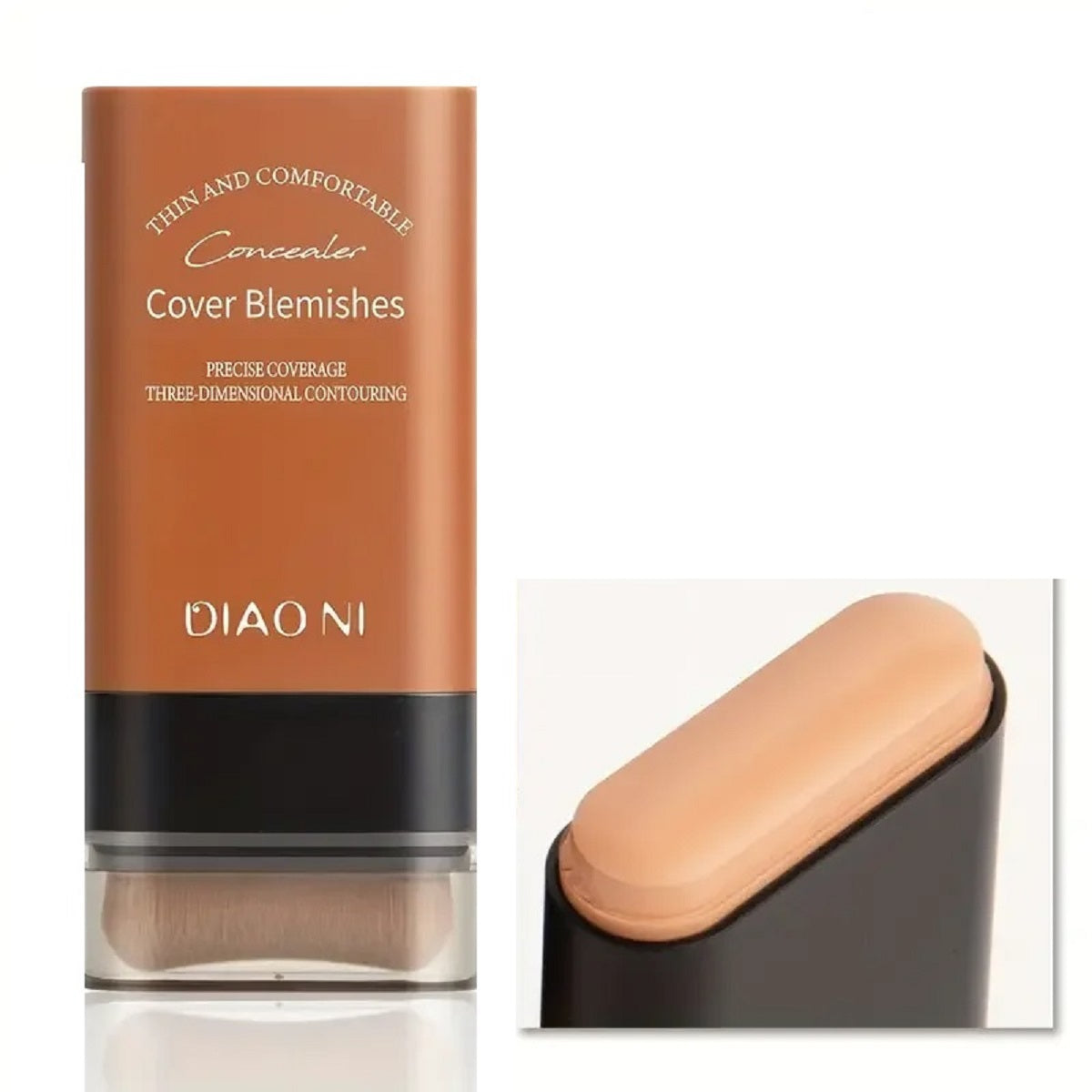 Flawless Eraser Foundation Stick – Smooth & Blendable with Brush