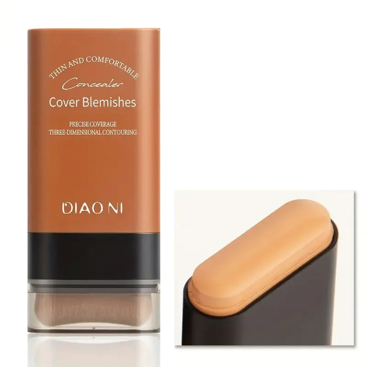 Flawless Eraser Foundation Stick – Smooth & Blendable with Brush