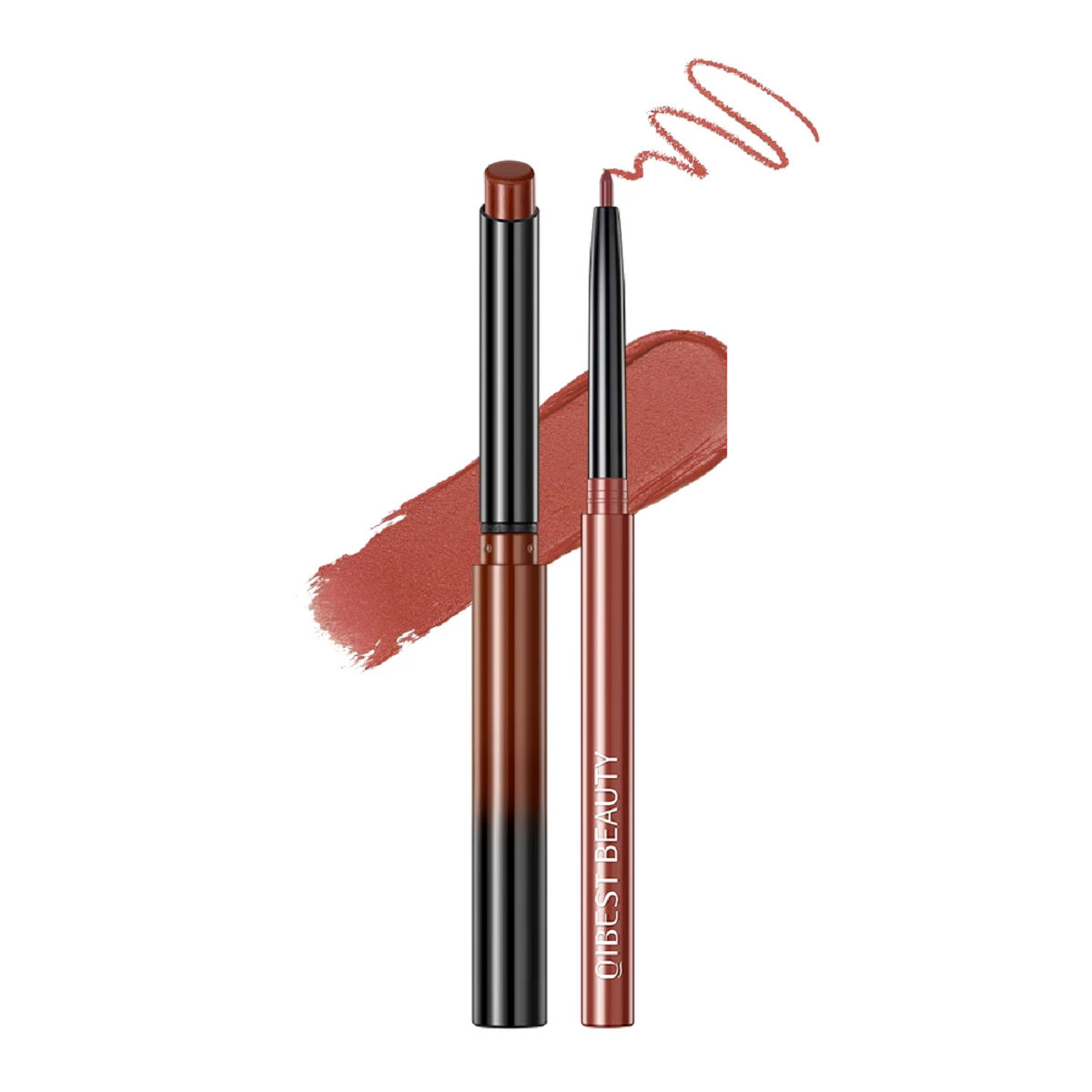 Matte Nude Lipstick Pen Waterproof Lip Liner Set