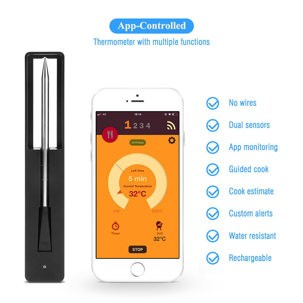 Wireless Smart Meat Thermometer