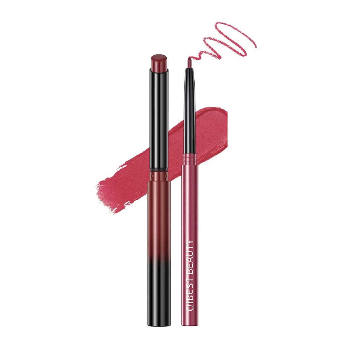 Matte Nude Lipstick Pen Waterproof Lip Liner Set