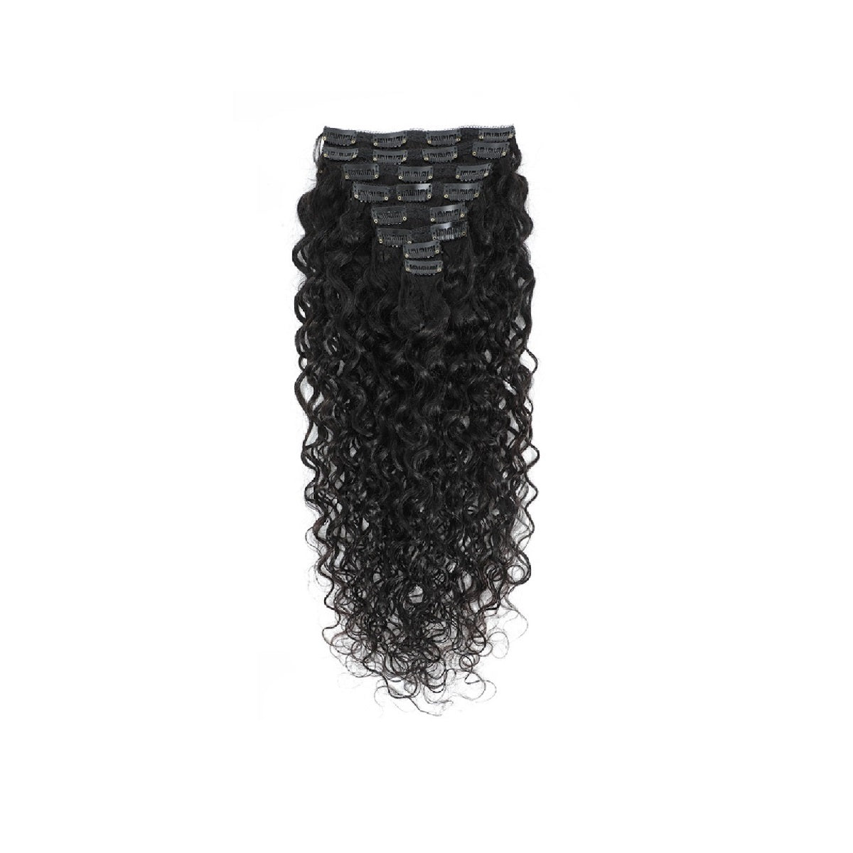Natural Color Water Wave Clip in Hair Extensions