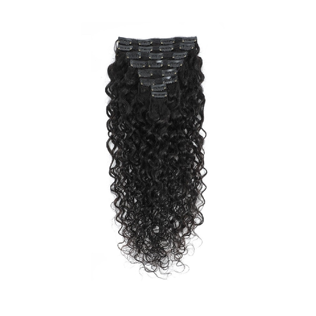 Natural Color Water Wave Clip in Hair Extensions
