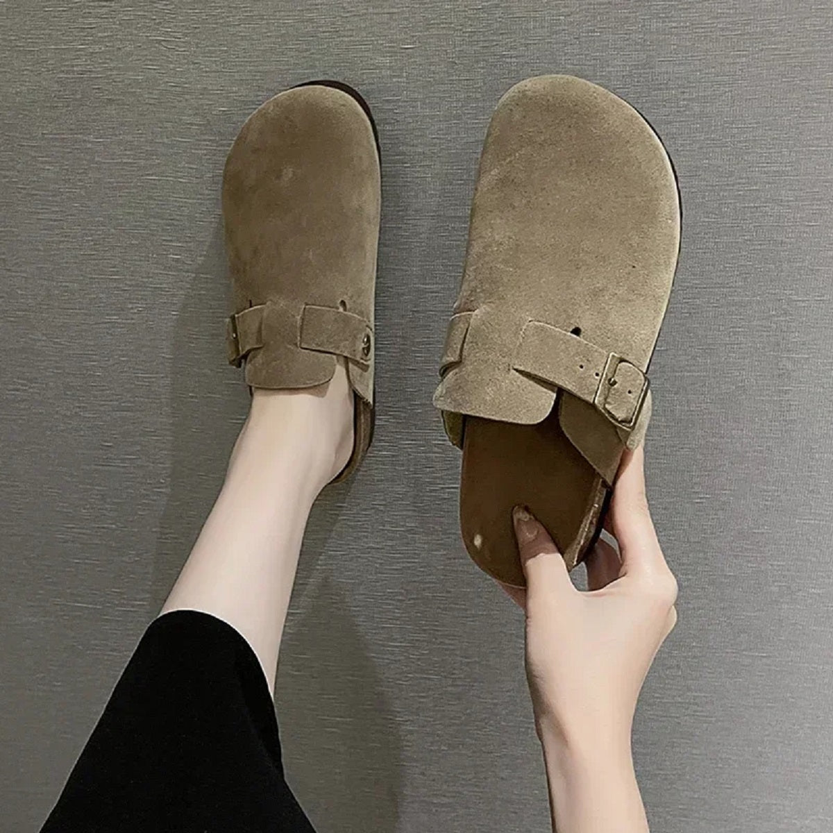 Women's Cork Clogs Flat Shoes