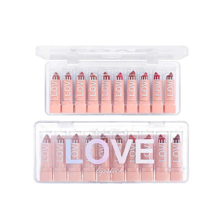 10-Color Mini Matte Lipstick Set – Long-Lasting Skin Tone Gift Collection