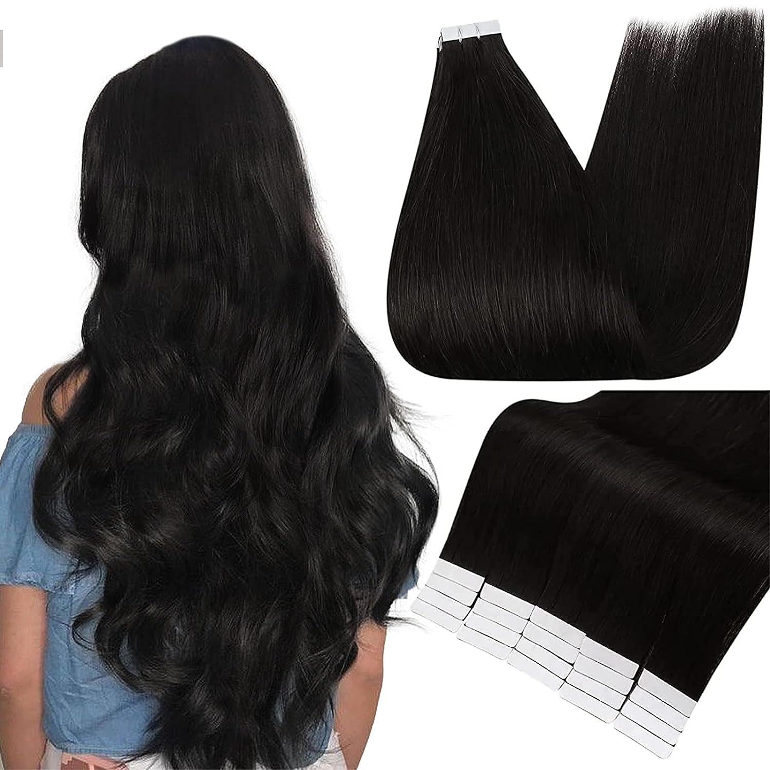 Invisible Straight Double Sided Blonde Silky Natural Hair Extensions