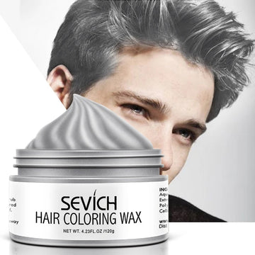 Temporary Hair Color Wax – One-Time Styling Mud Silver Grey Dye Cream