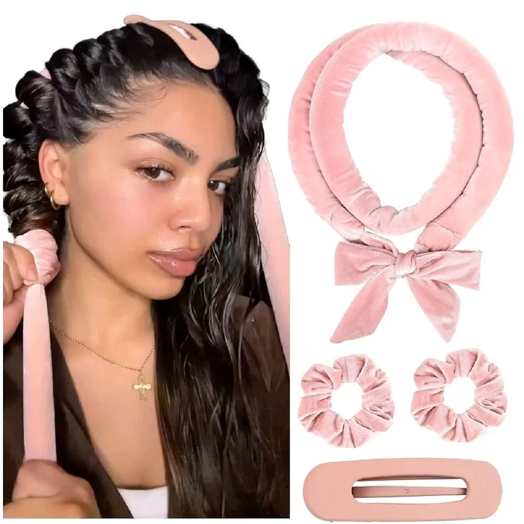 Heatless Curling Rod Headband – Soft No-Heat Overnight Hair Curler