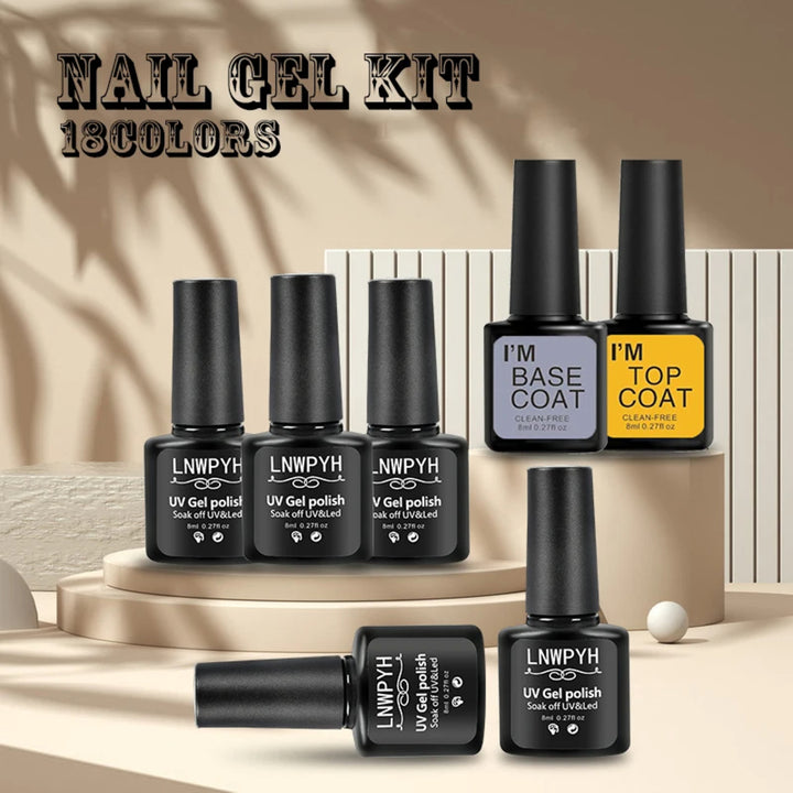 Professional Gel Nail Polish Kit – UV/LED Nail Dryer and Electric Nail Drill Set