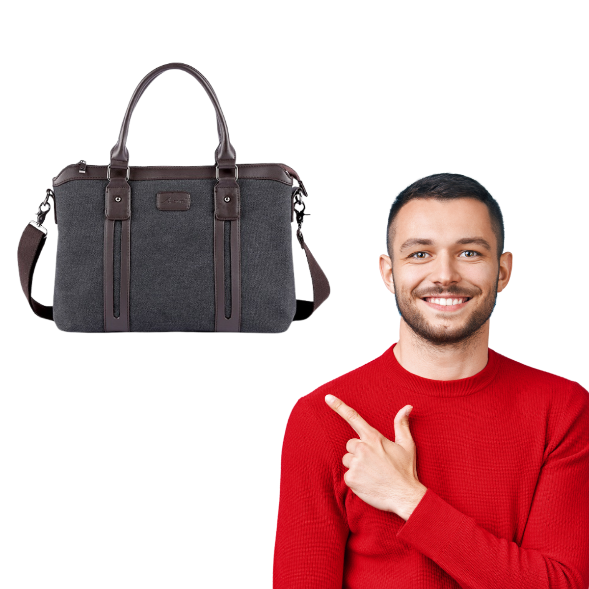 Canvas Business Messenger Bag for Men