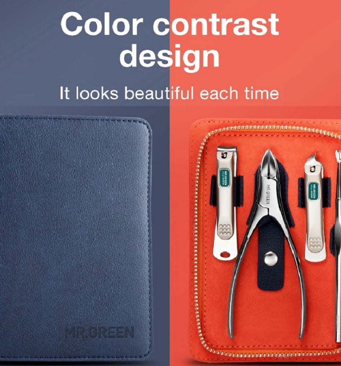 9-in-1 Professional Nail Clippers With Leather Case Manicure Set