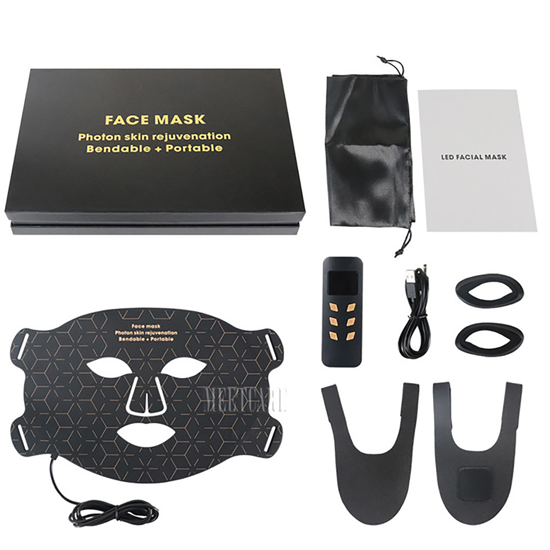 Silicone LED Light Therapy Mask for Face & Neck