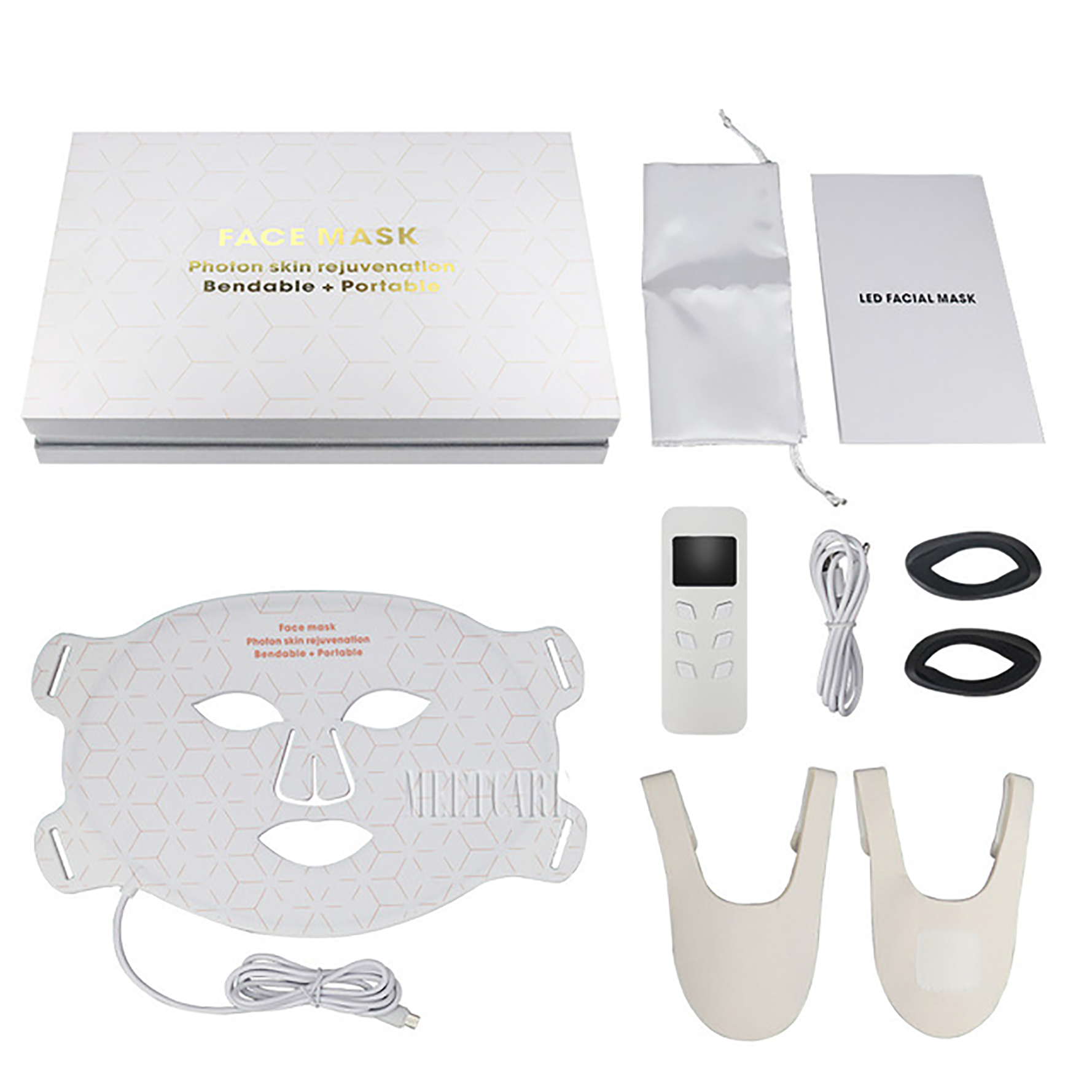 Silicone LED Light Therapy Mask for Face & Neck