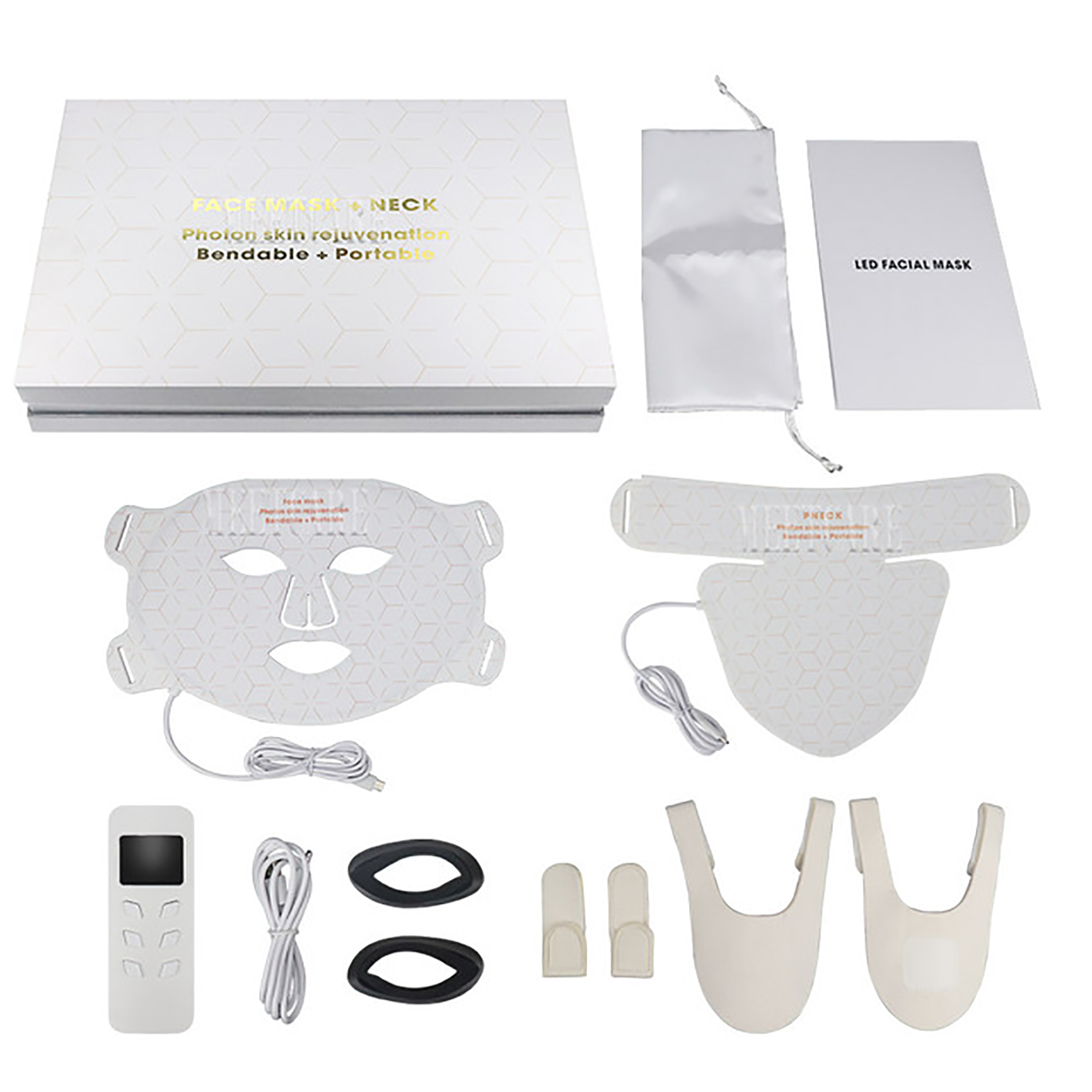 Silicone LED Light Therapy Mask for Face & Neck