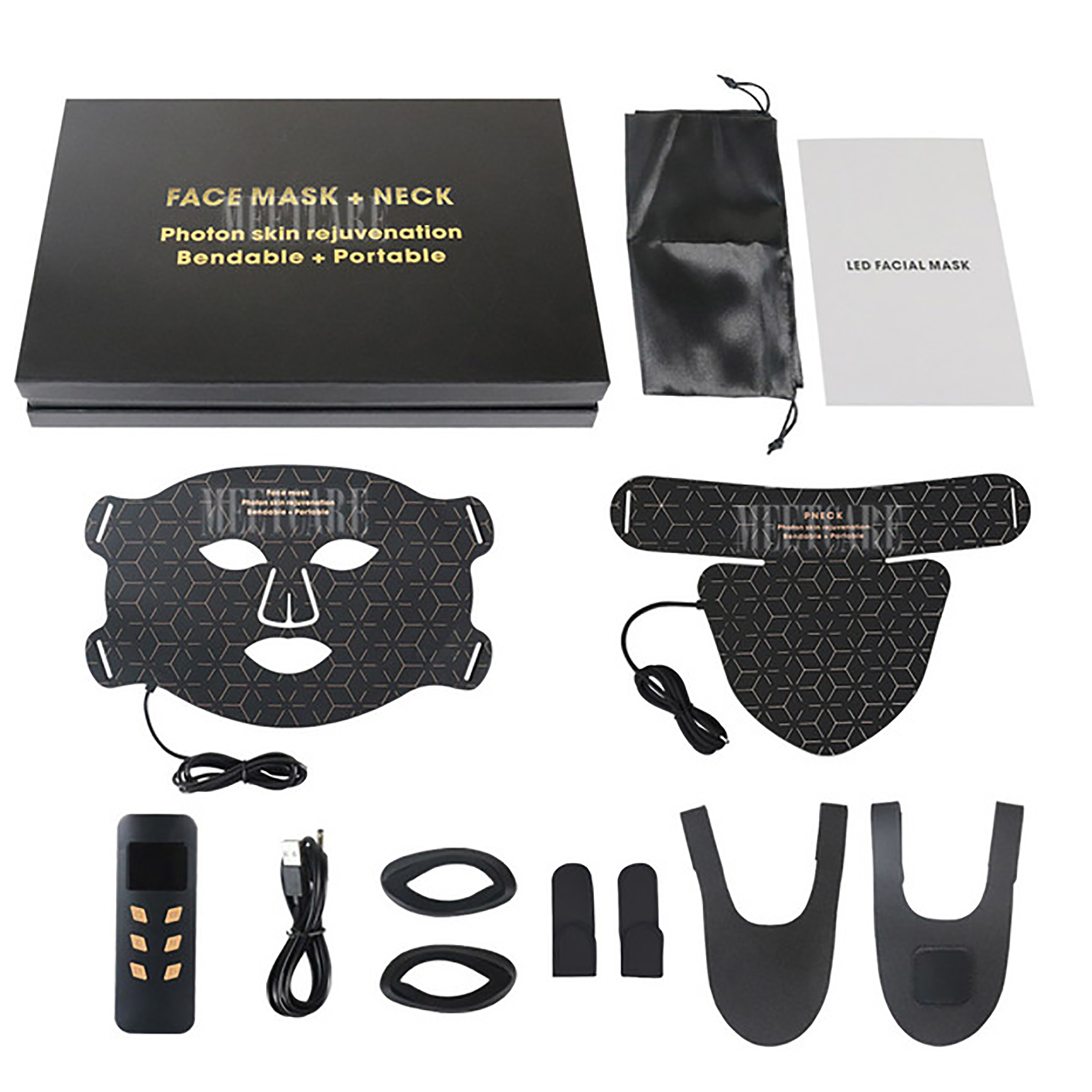Silicone LED Light Therapy Mask for Face & Neck