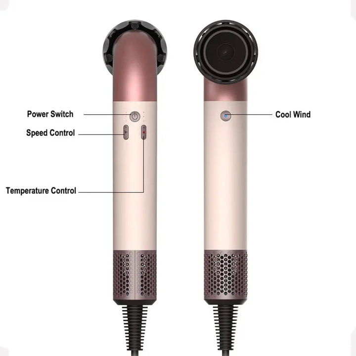 High-Speed Ionic Hair Dryer – 4 Nozzles 1.8 m/2.7 m Cord