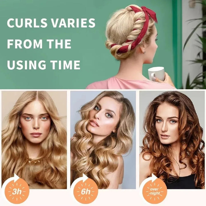 Heatless Curling Rod Headband – Soft No-Heat Overnight Hair Curler
