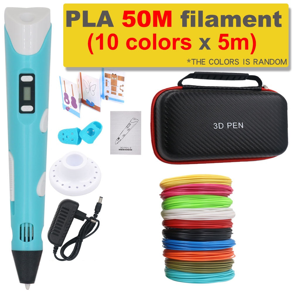 3D Printing Pen DIY Drawing Pen with 200M PLA Filament Kids Gift