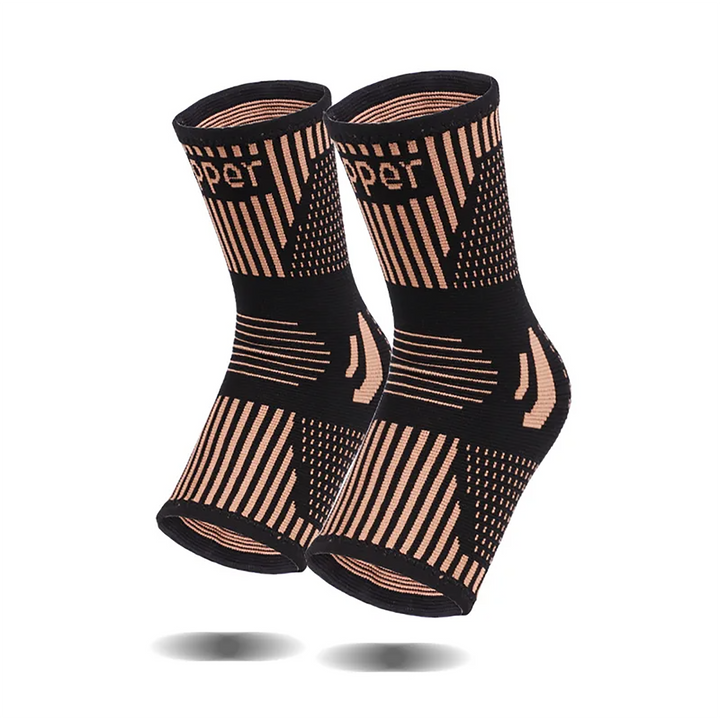Copper Ankle Brace Compression Sleeve Support for Plantar Fasciitis