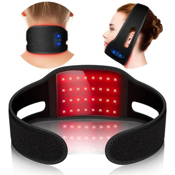 Red Light Neck Brace – Rechargeable Infrared Therapy Belt for Face & Neck Care