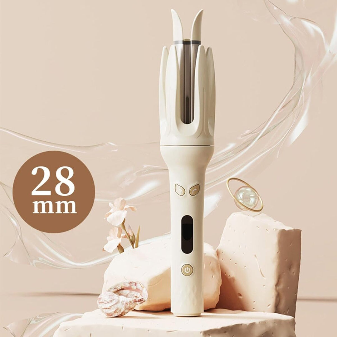 28 mm Automatic Ionic Curling Iron – Rotating Anti-Tangle Ceramic Styler