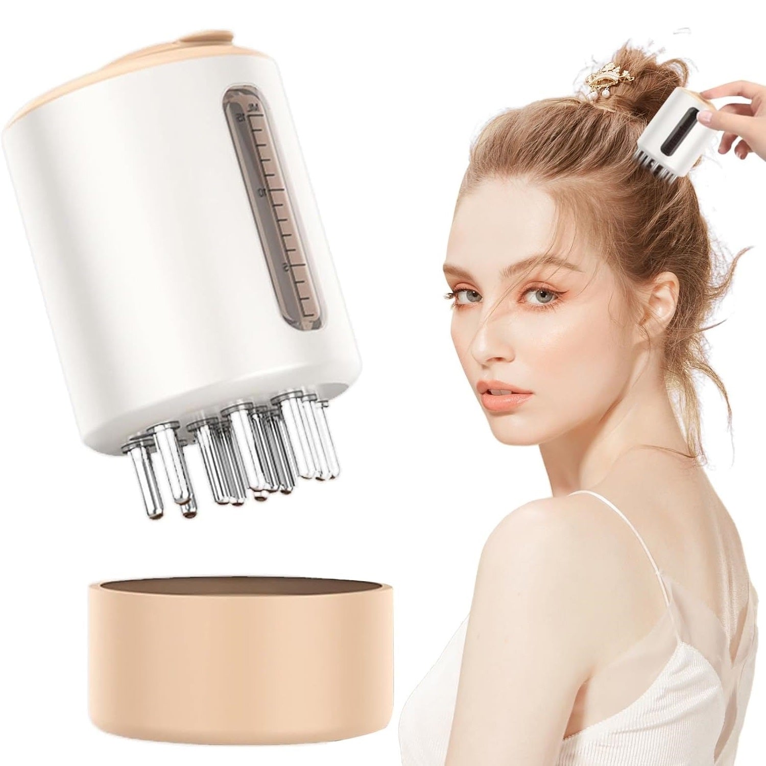 Electric Scalp Comb with Red Light Hair Liquid Applicator