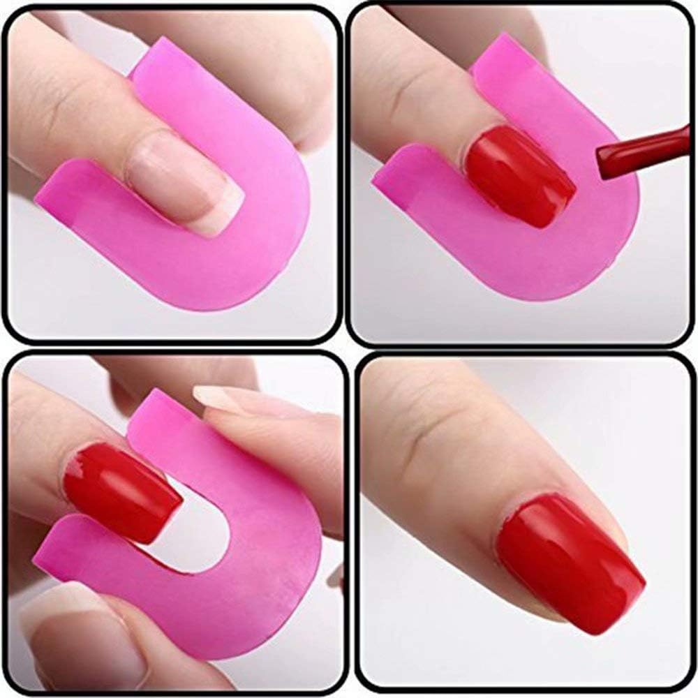 26pcs/set Reusable Nail Holder for Painting Nails & French Tip Strips