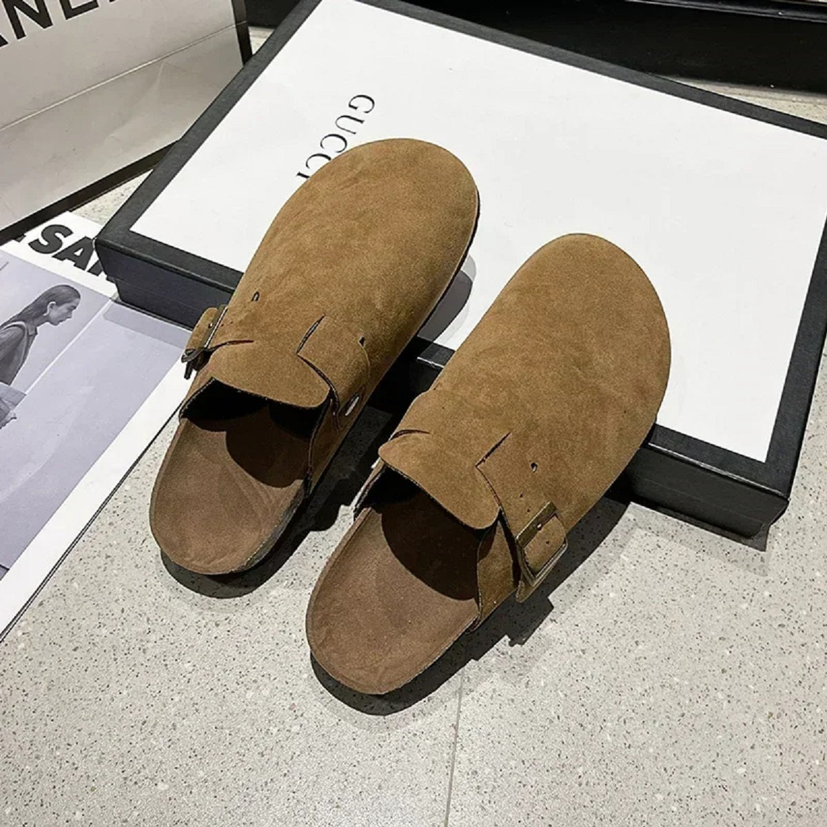 Women's Cork Clogs Flat Shoes