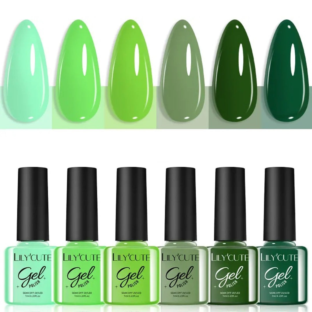 6Pcs Gel Nail Polish Soak‑Off UV Set