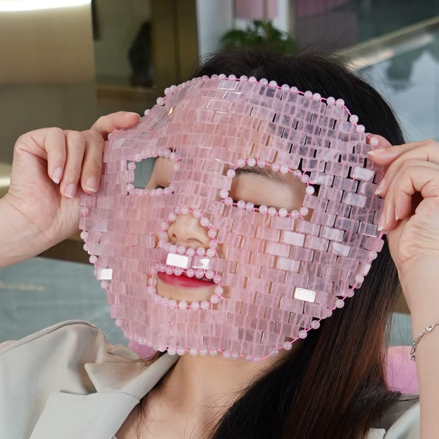 Natural Cold Therapy Jade Eye Mask Wrinkle Removal Facial Massager