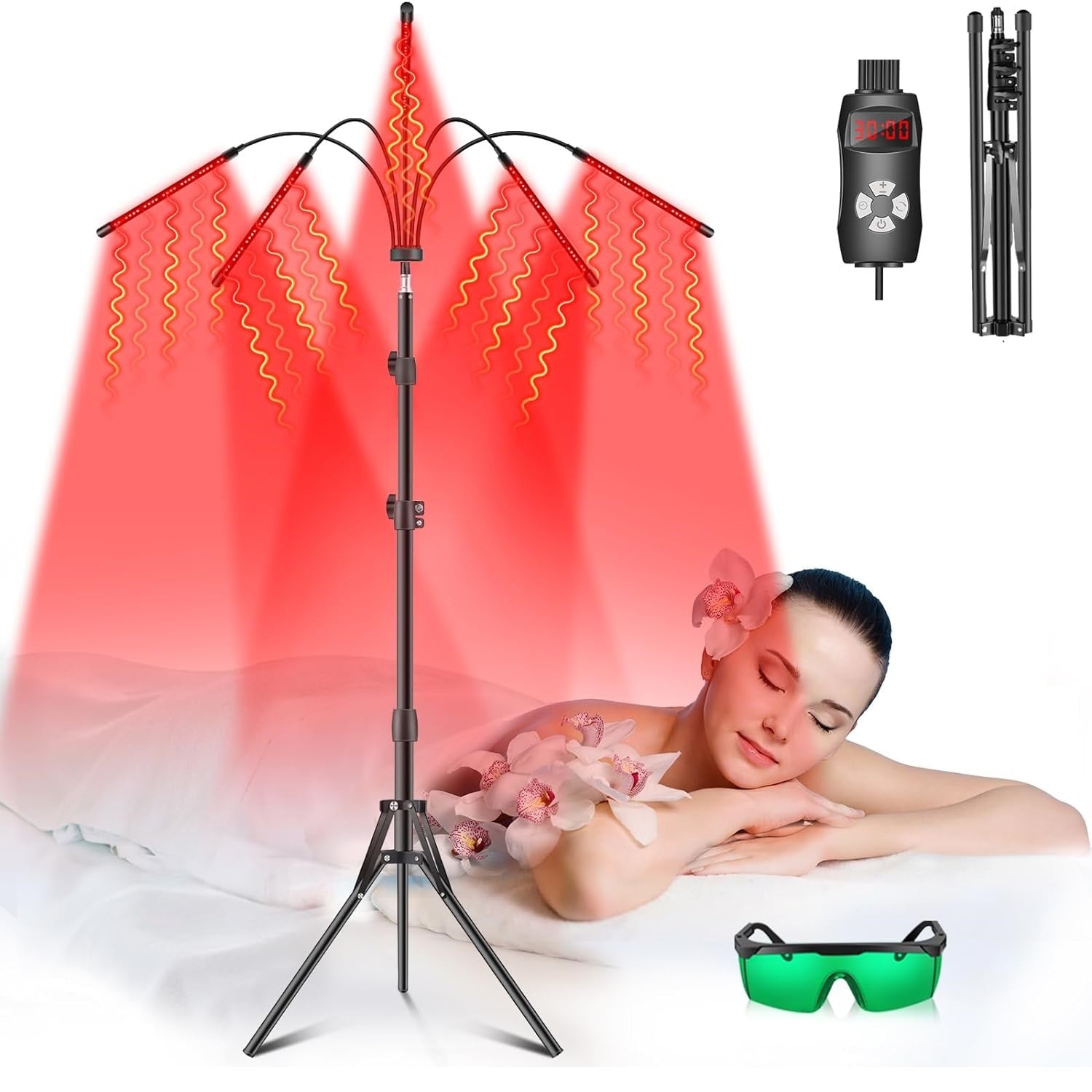 4/5 Heads Infrared Light Therapy for Body Device with Adjustable Stand