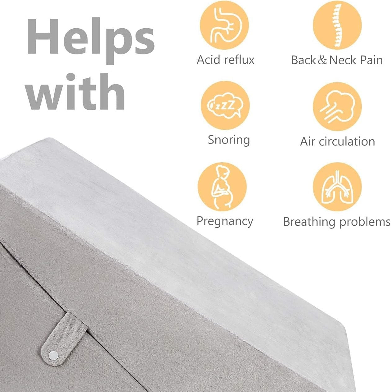 Memory Foam Wedge Pillow Leg Back Pain Support