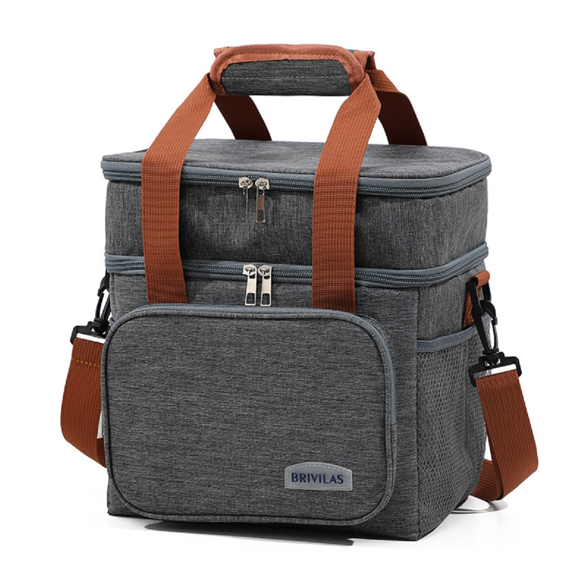 Large Capacity Double Layer Crosbody Lunch Bag