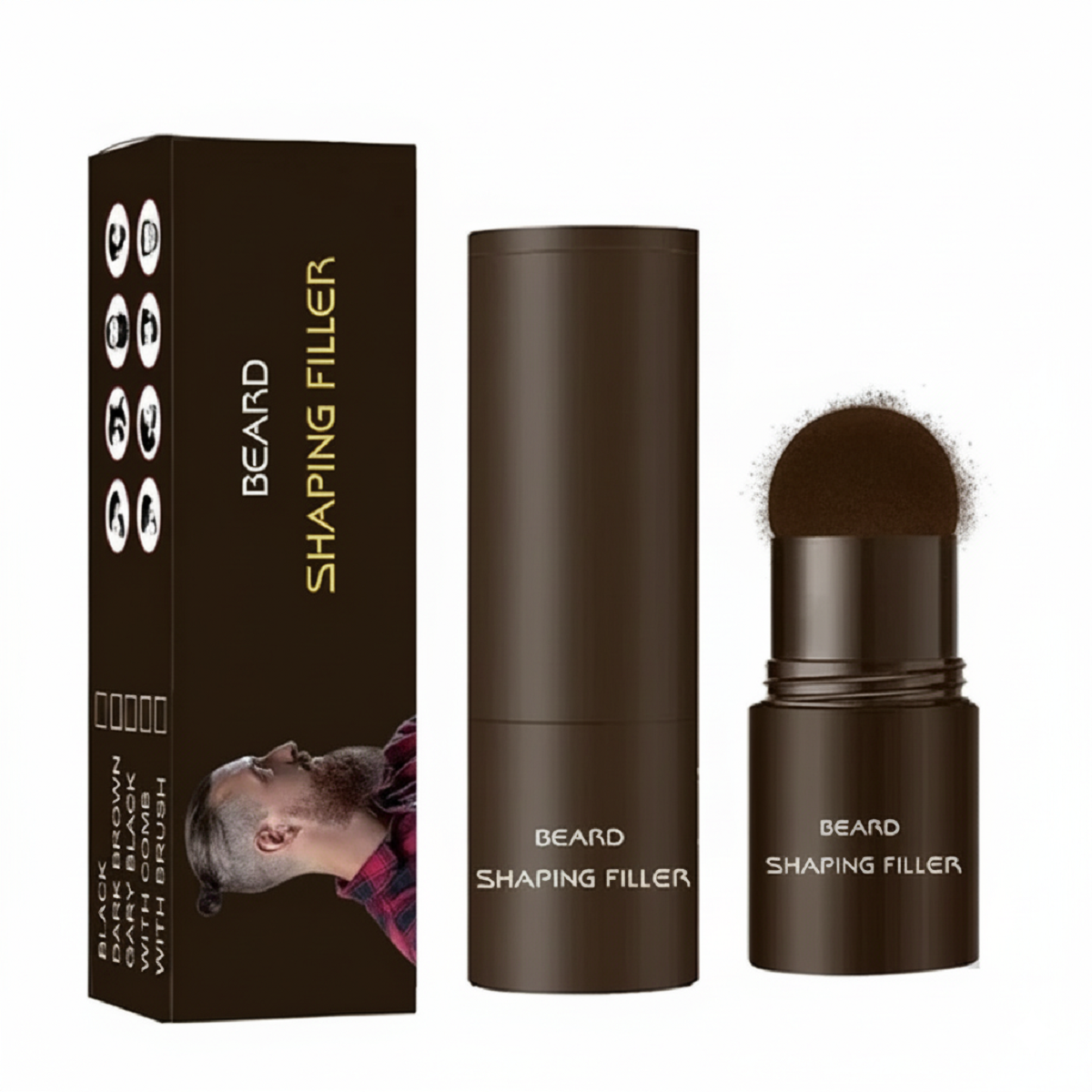 Beard Filler Pen and Brush – Waterproof Beard Moustache Enhancer