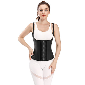Adjustable Strap Leather Latex Waist Trainer Vest For Weight Loss