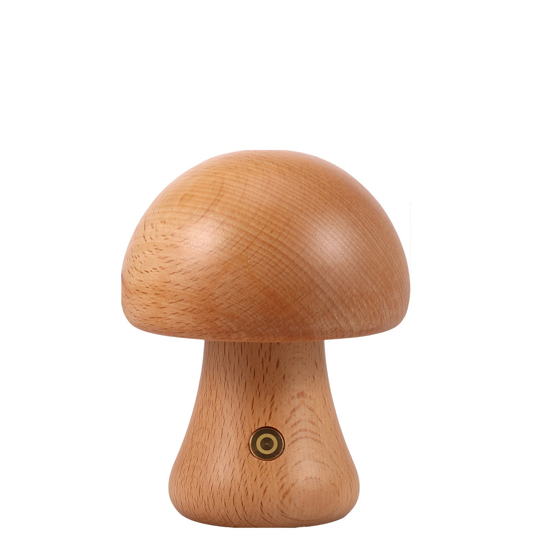 Led Wooden Cute Mushroom Table Lamp