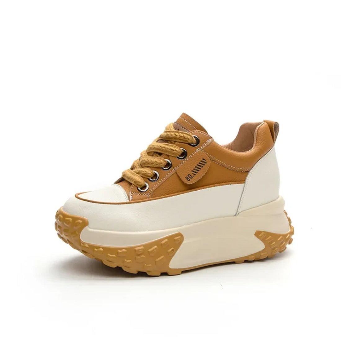 Genuine Leather Chunky Platform Sneakers