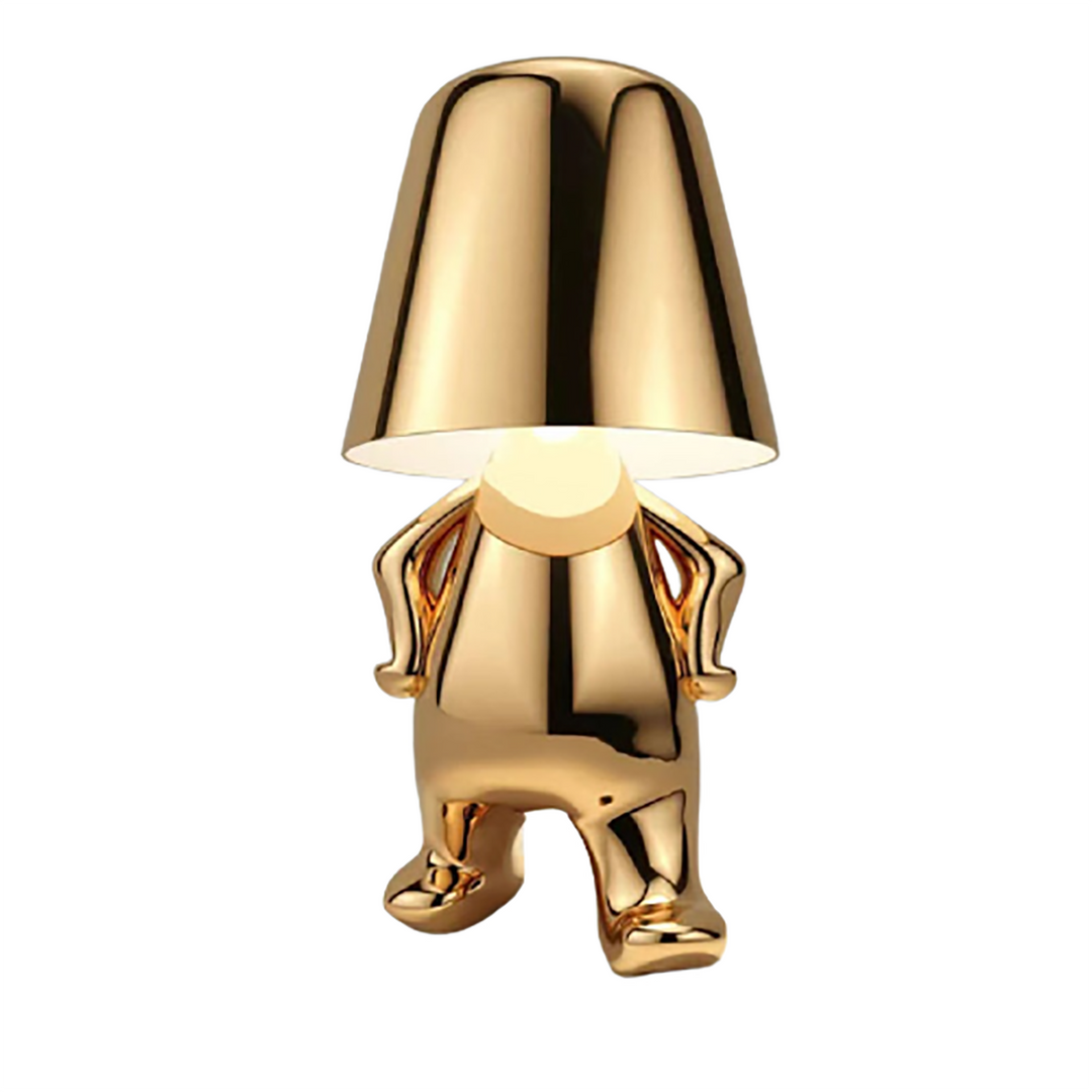 Thinker Golden Man Statue LED Table thinker Lamp