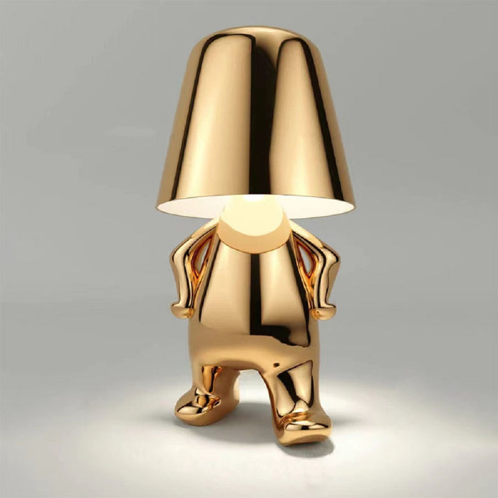 Thinker Golden Man Statue LED Table thinker Lamp