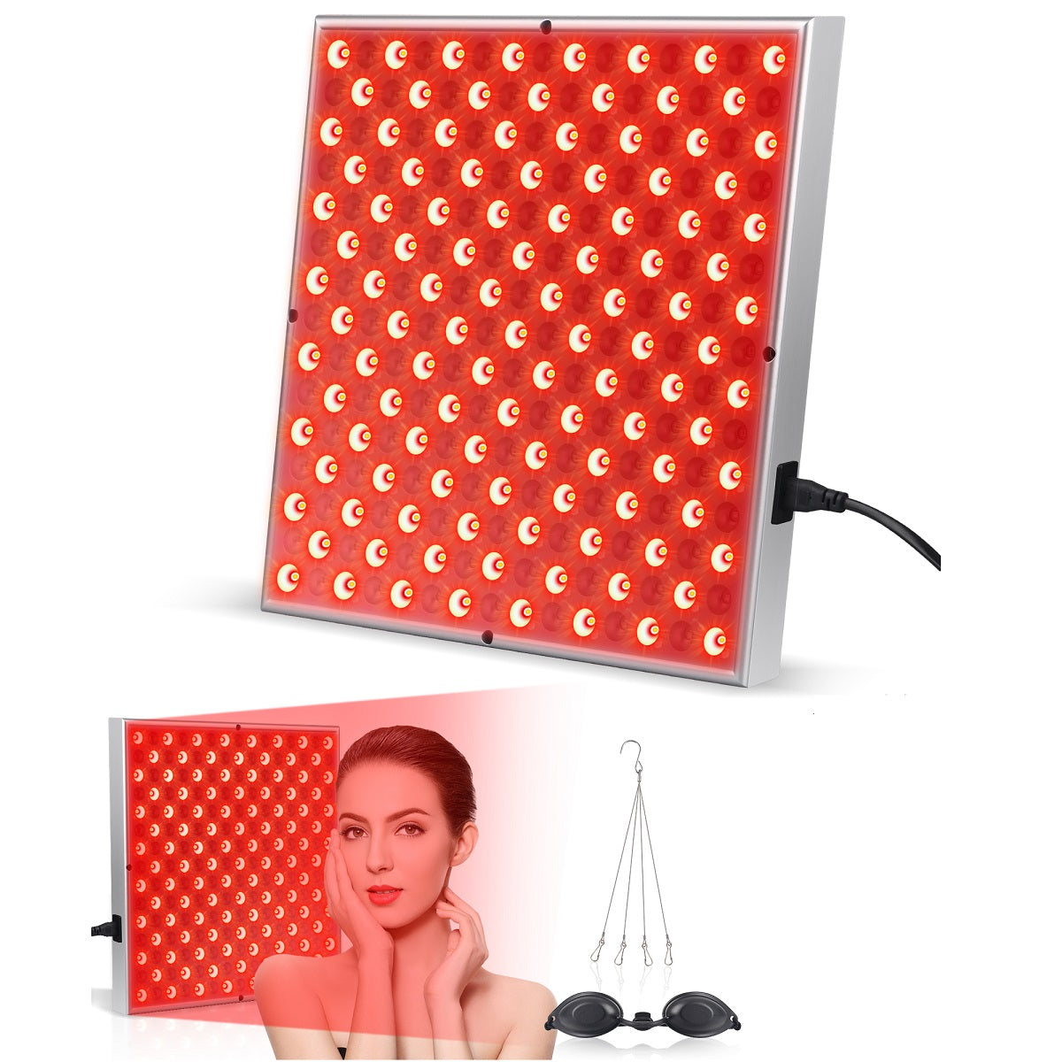 LED Red Light Therapy Panel Lamp for Facial Anti Aging Skin Care