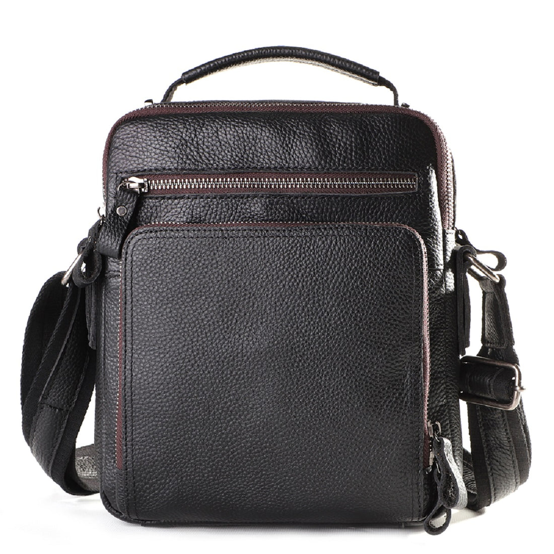 Vintage Genuine Leather Small Messenger Bag for Men