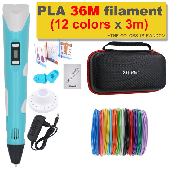 3D Printing Pen DIY Drawing Pen with 200M PLA Filament Kids Gift