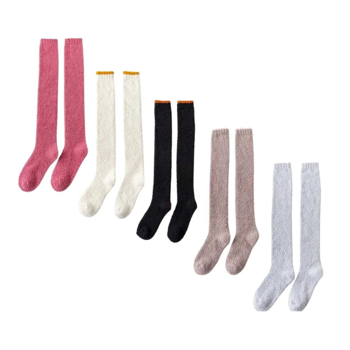Winter Warm Coral Fleece Over-knee High Socks