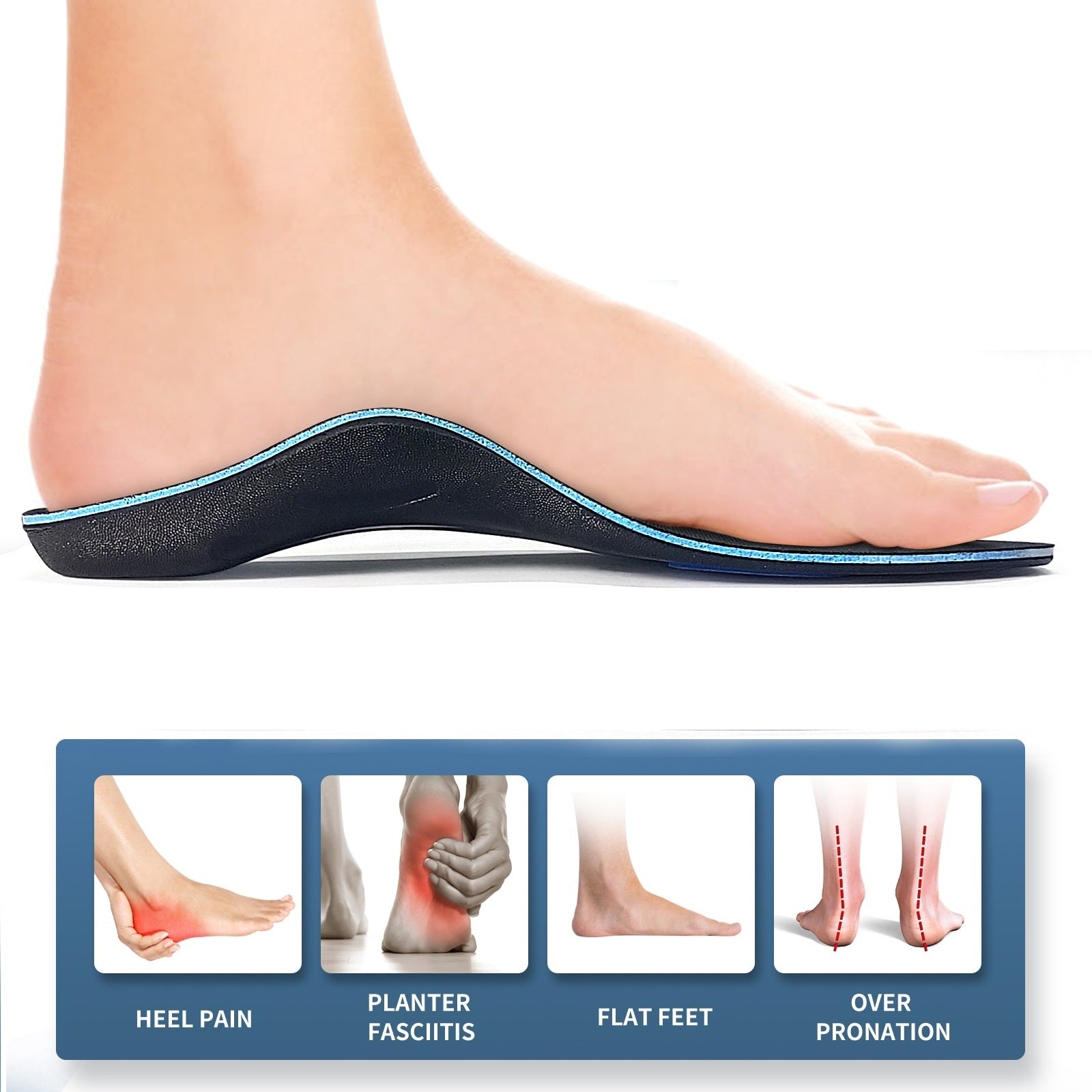 Orthopedic Insoles for Flat Foot Arch Support Plantar Fasciitis Feet Medical Insoles