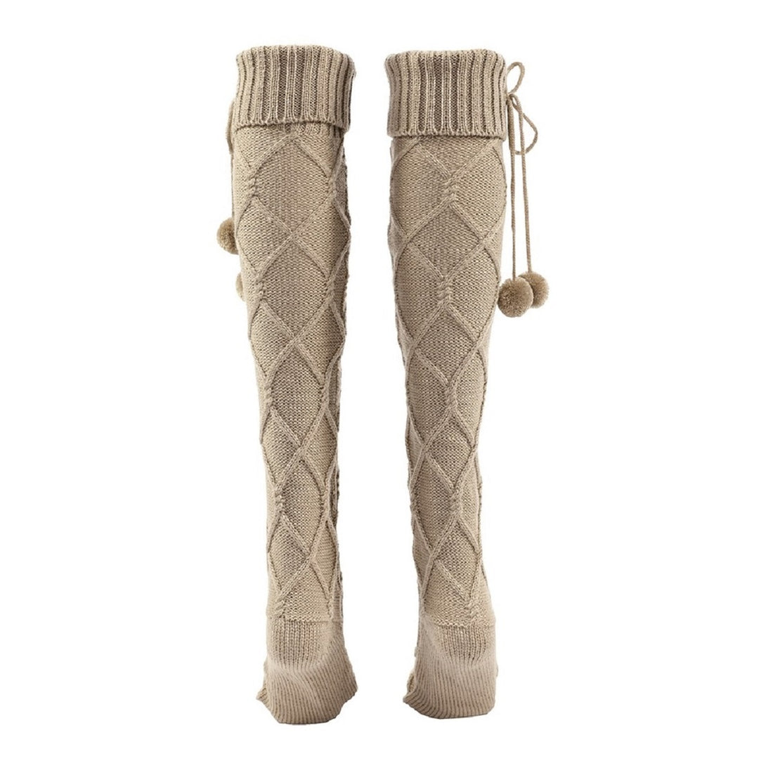 Cable Knit Knee High Socks Winter Knitted Stocking