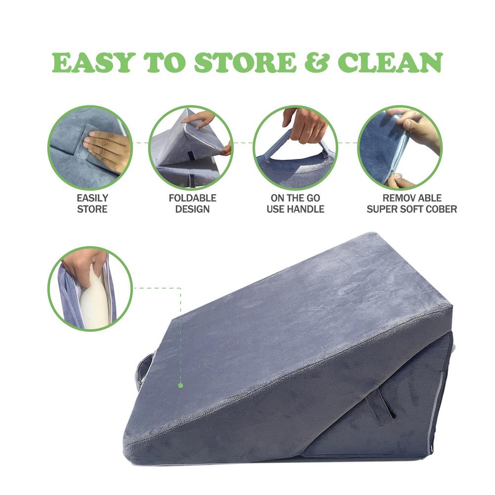 Memory Foam Wedge Pillow Leg Back Pain Support