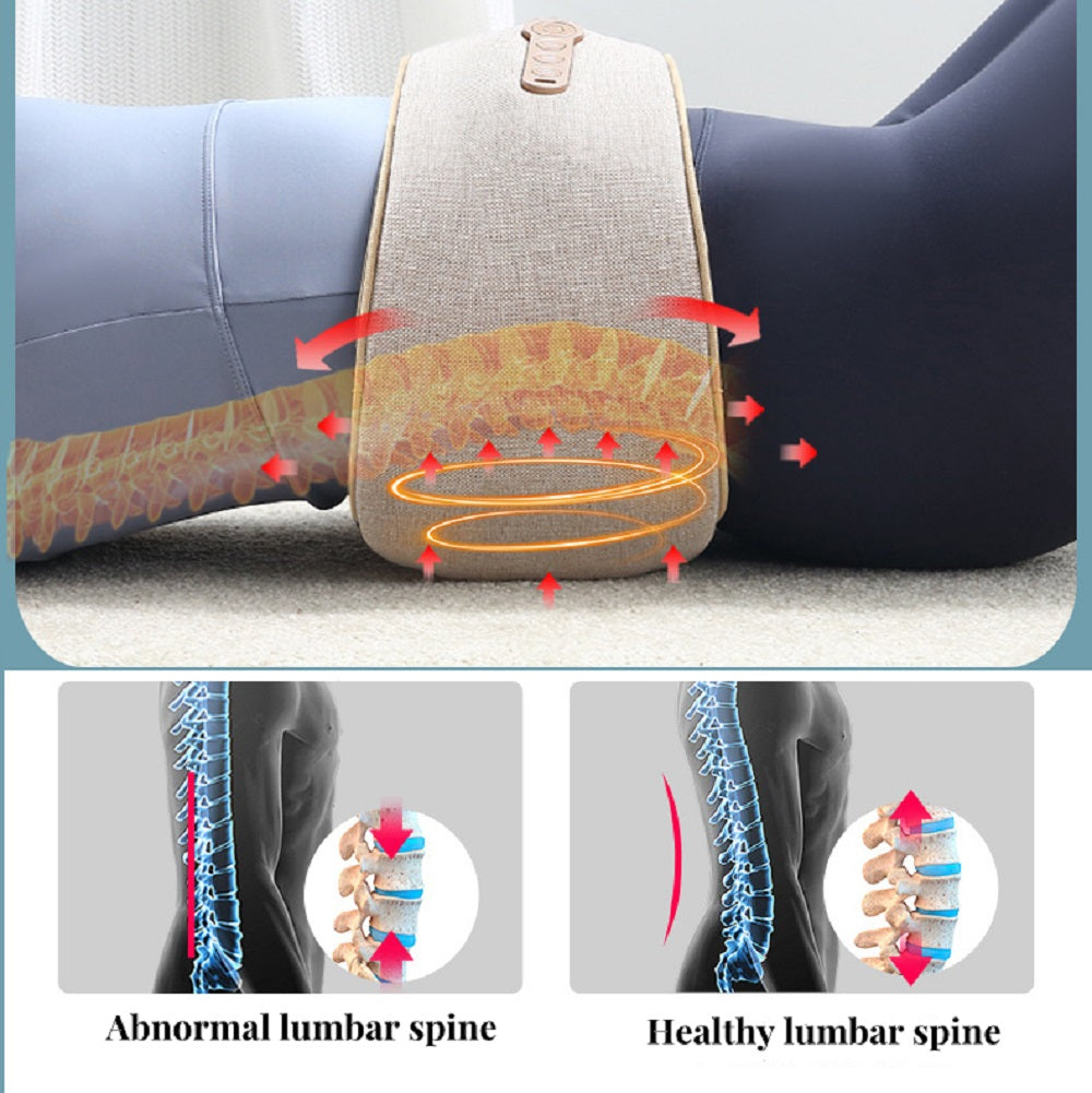 Lumbar Massager Pain Relief Wireless Electric Vibration Hot Compress Massage Belt